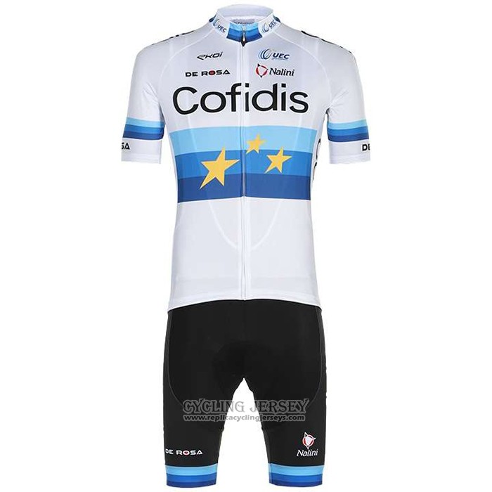 2020 Cycling Jersey Cofidis Champion Europe Short Sleeve And Bib Short